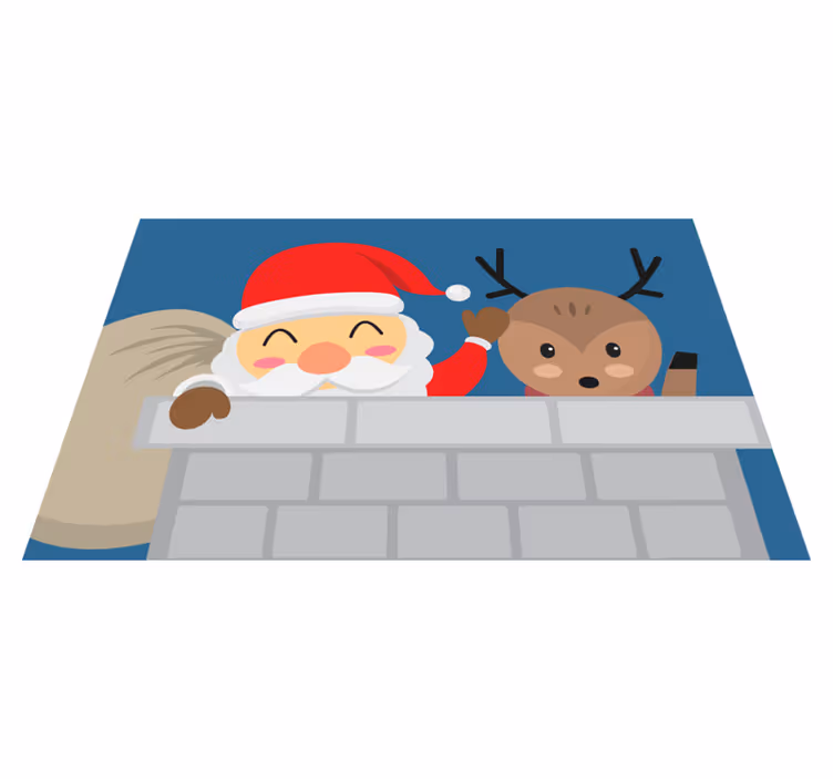 Kikker nisse og rein spisebrikke jul - Tenstickers