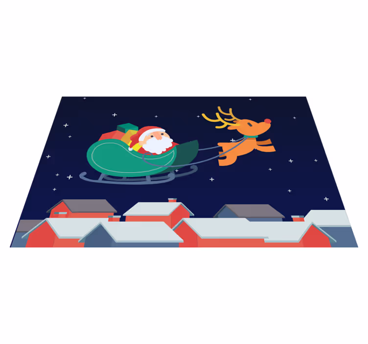 Nissen på sleden med rein spisebrikke jul - Tenstickers