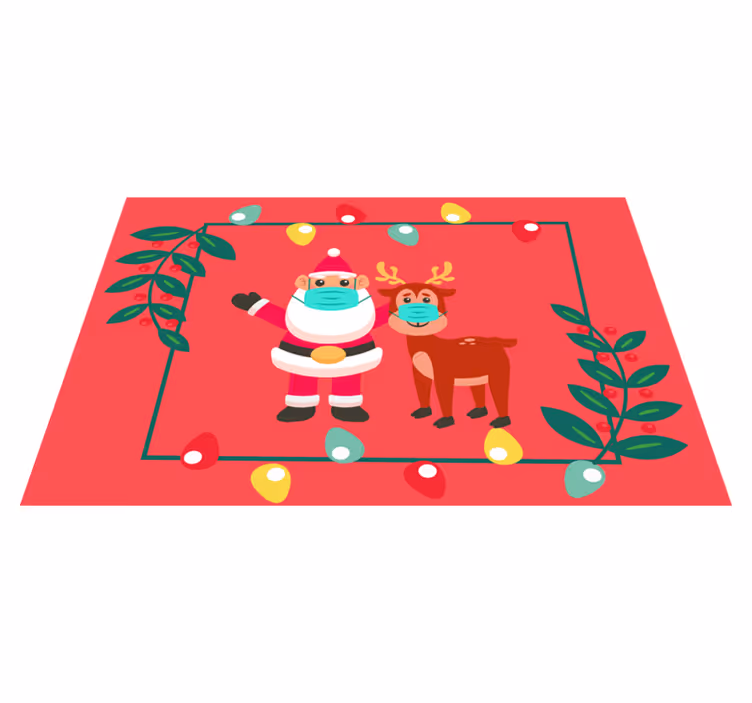 Forsiktig nisse og rein spisebrikke jul - Tenstickers