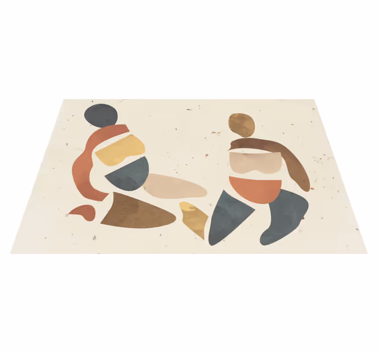 Abstrakte menneskefigurer spisebrikke moderne - Tenstickers
