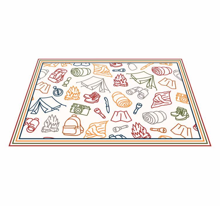 Spisebrikke original camping eventyr ikoner - Tenstickers
