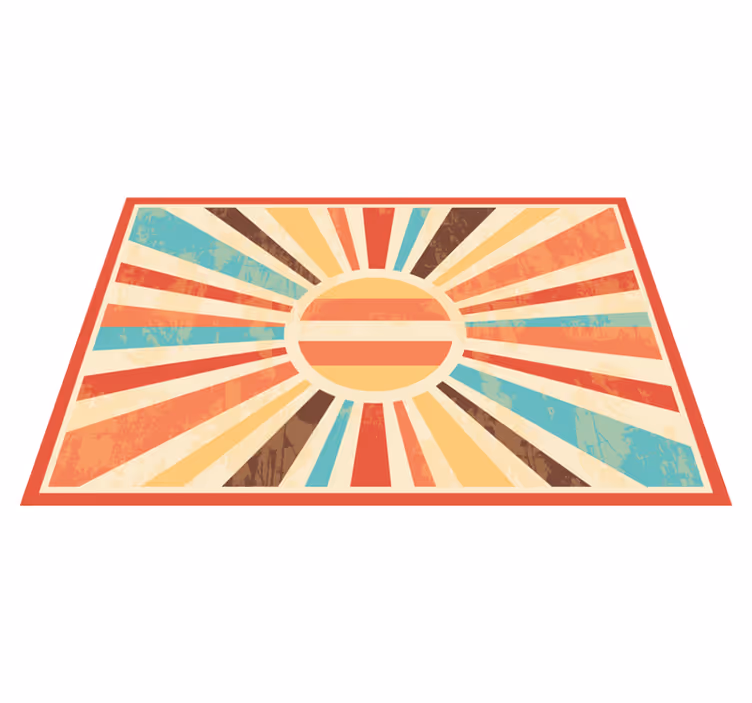 Fargerike retro solstråler spisebrikke original - Tenstickers