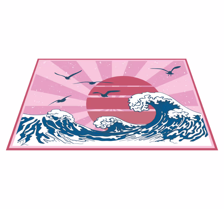Spisebrikke moderne bølger og sol - Tenstickers