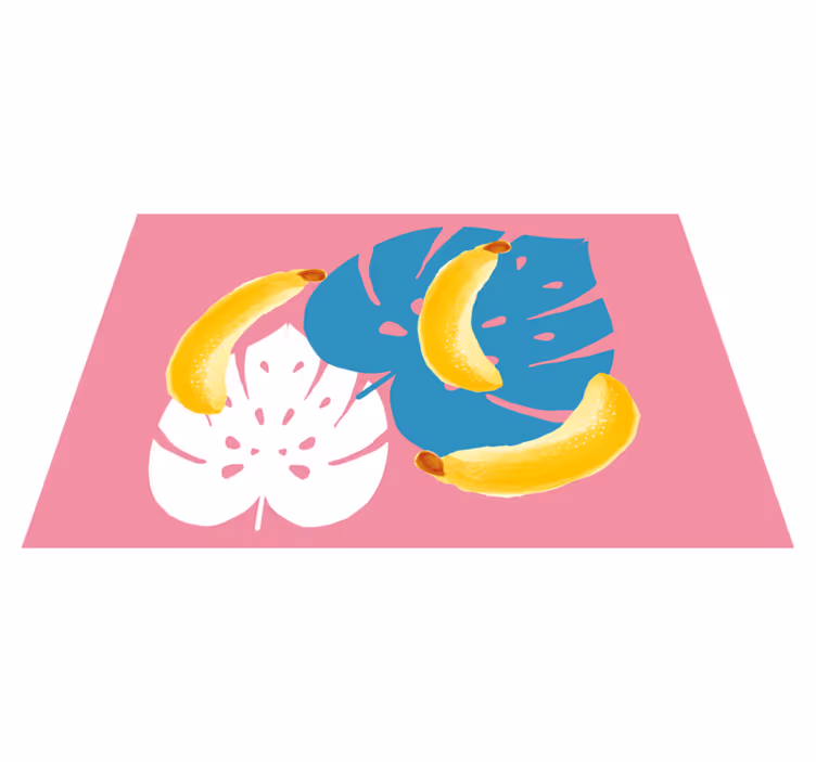 Tropisk bananmønster spisebrikke spedbarn - Tenstickers