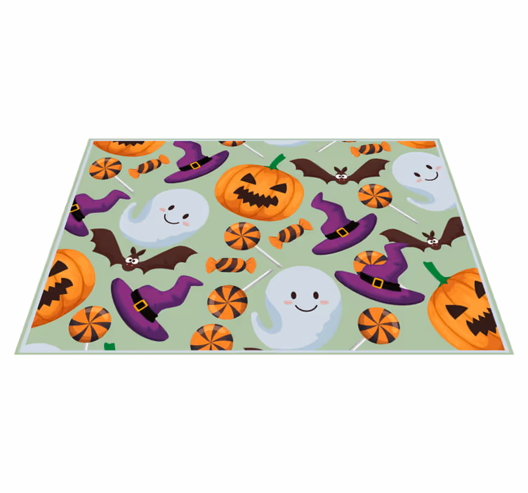 Tegneserie spøkelser og med hattemønster spisebrikke Halloween - Tenstickers