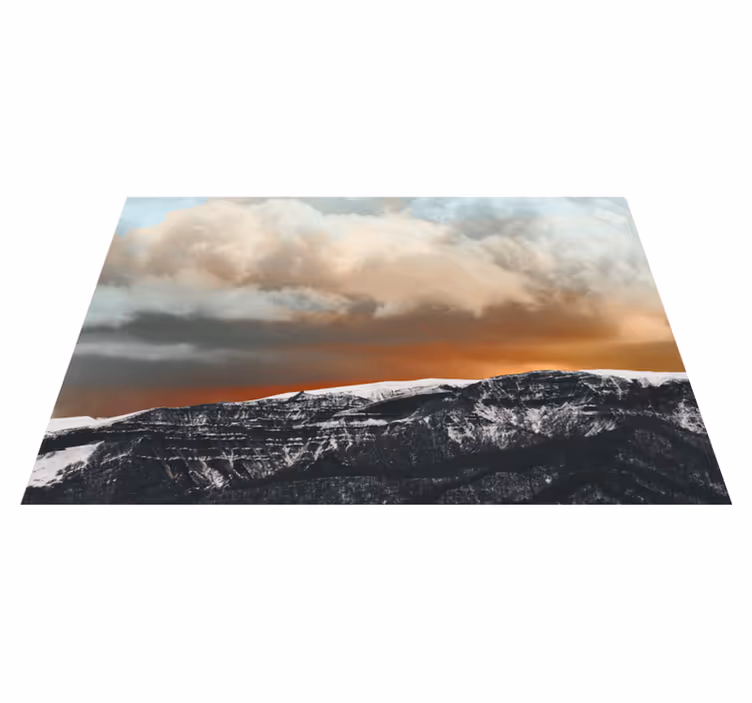 Spisebrikke tekstur fjellsolnedgang horisont - Tenstickers