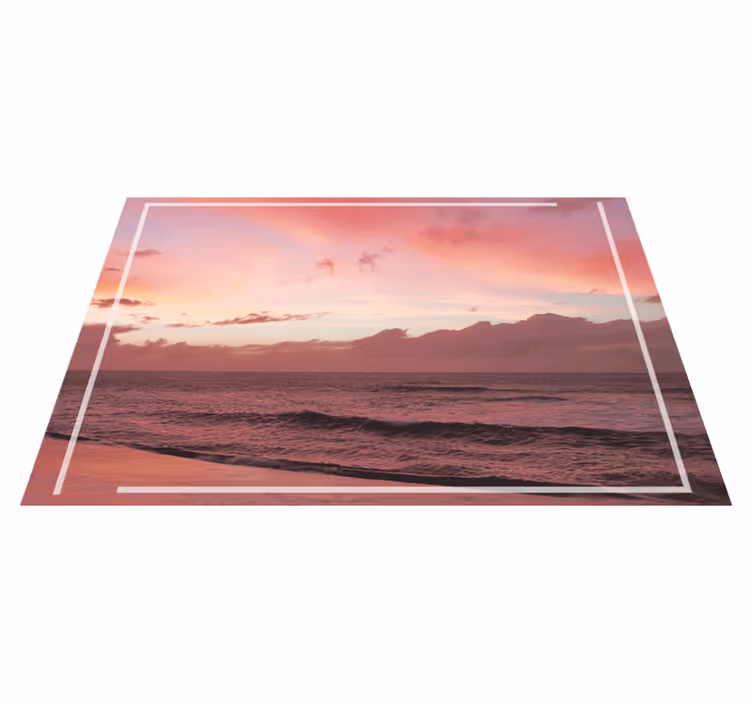 Spisebrikke moderne serene kystsolnedgang - Tenstickers