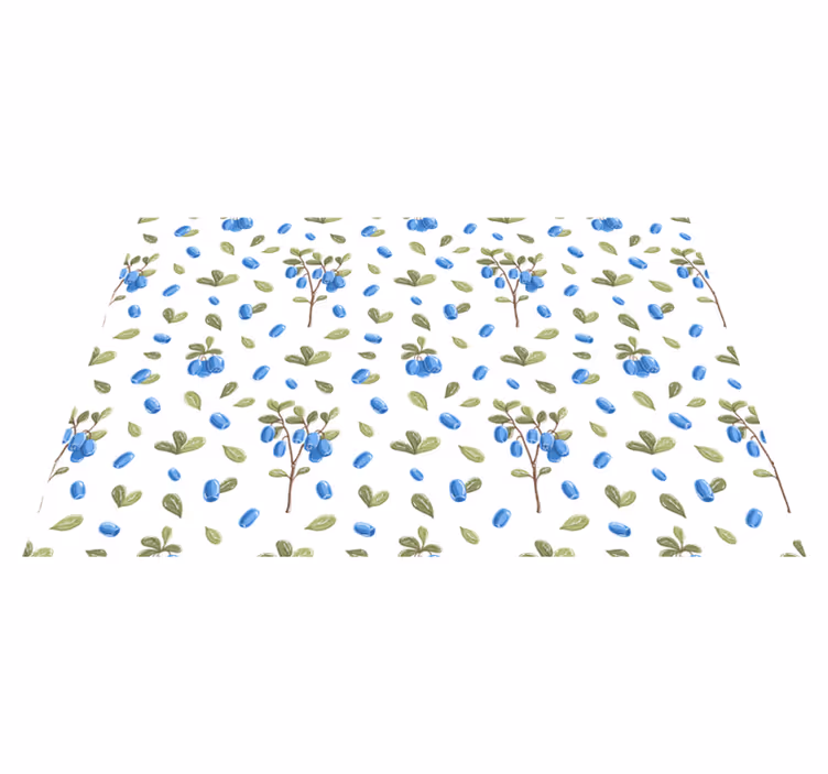 Spisebrikke tekstur botanisk blå mønster - Tenstickers