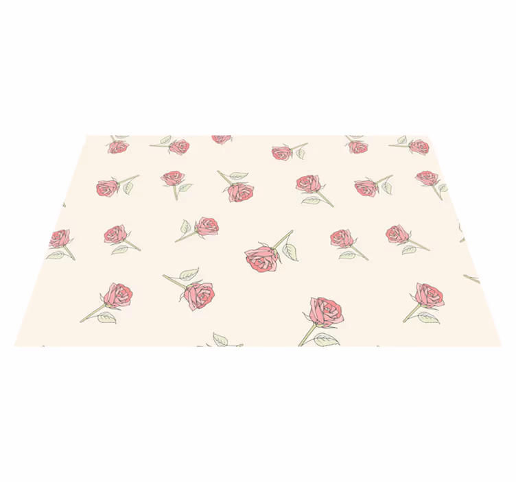 Romantisk vintage rosemønster spisebrikke elegant - Tenstickers