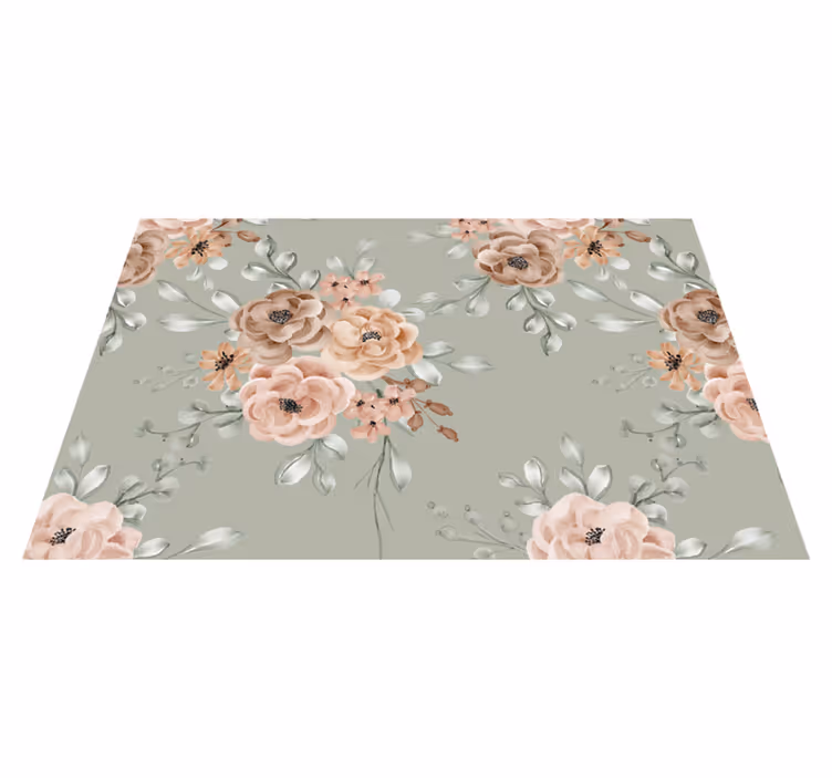 Spisebrikke original blomsterbakgrunnskål - Tenstickers