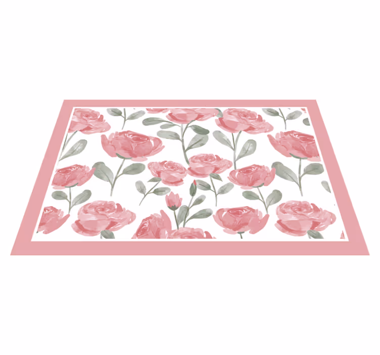 Naturlig vintage rosemønster spisebrikke elegant - Tenstickers