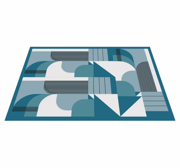 Spisebrikke moderne geometriske teal mønstre - Tenstickers