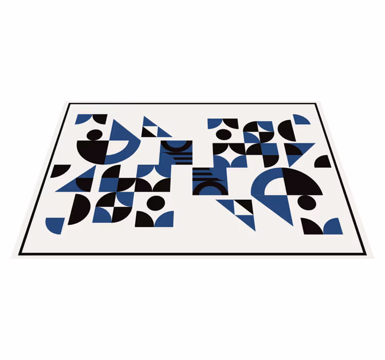 Spisebrikke moderne geometriske blå mønstre - Tenstickers