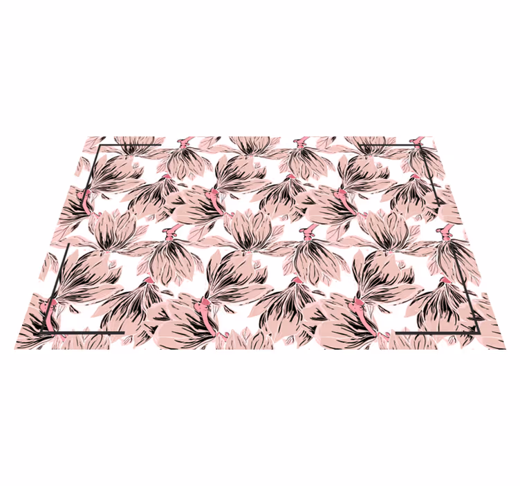 Flere hvite og rosa dekkebrikker i magnolia - Tenstickers