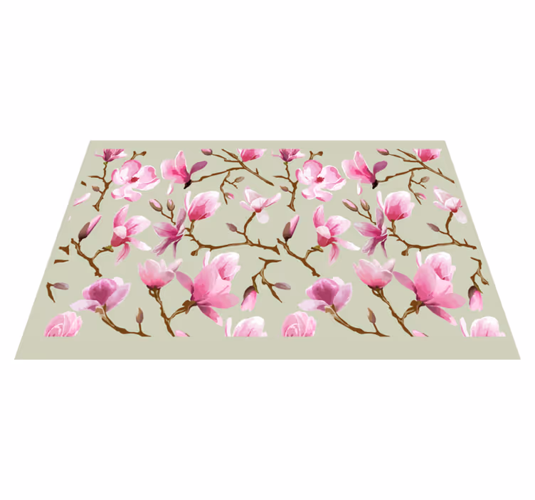 Lilla magnolia tretopp vinyl dekkebrikker - Tenstickers