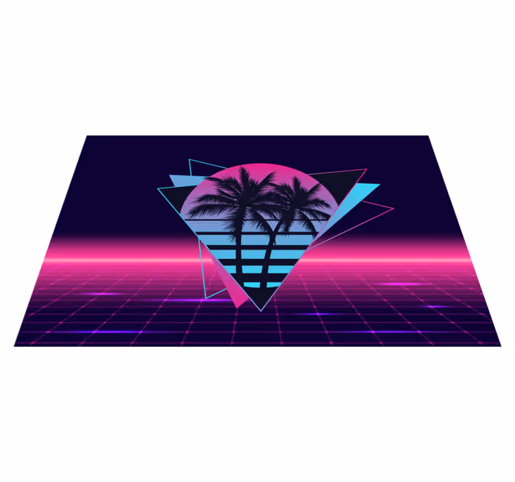 Palmetre i vaporwave-stil spisebrikke original - Tenstickers