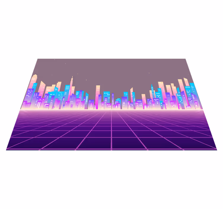 Spisebrikke moderne futuristisk bylandskap - Tenstickers