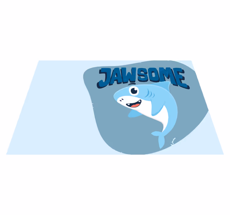 Spisebrikke spedbarn med glad hai-motiv - Tenstickers