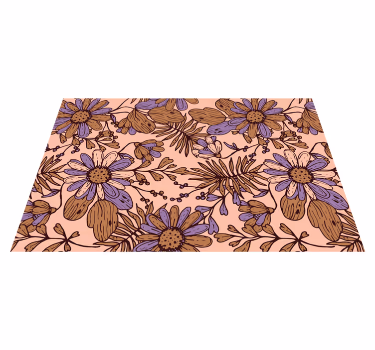 Spisebrikke original blomsterinspirert overflate - Tenstickers