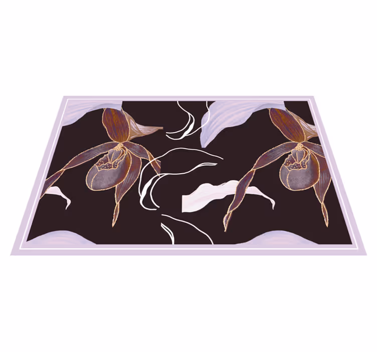 Spisebrikke elegant med orkidéblomster mønster - Tenstickers