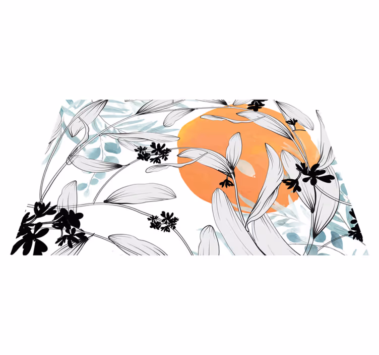 Spisebrikke moderne med blomsterinspirert design - Tenstickers