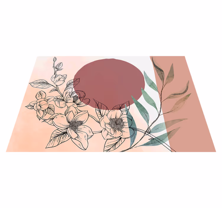 Spisebrikke moderne blomster minimalisme - Tenstickers