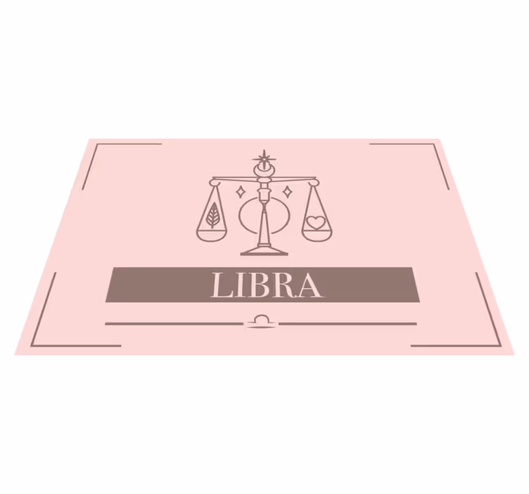 Libra rosa kort stjernetegn design spisebrikke original - Tenstickers