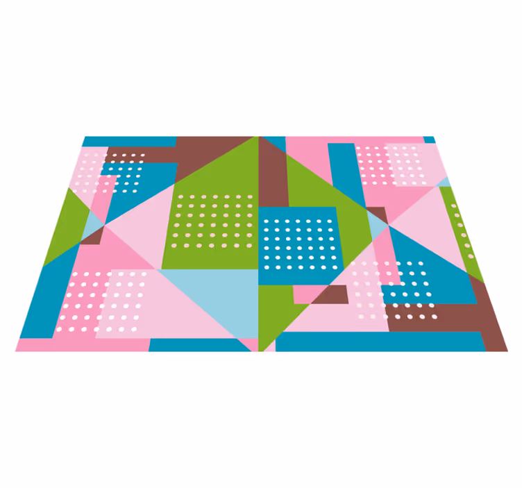 Spisebrikke moderne med livlige geometriske mønstre - Tenstickers