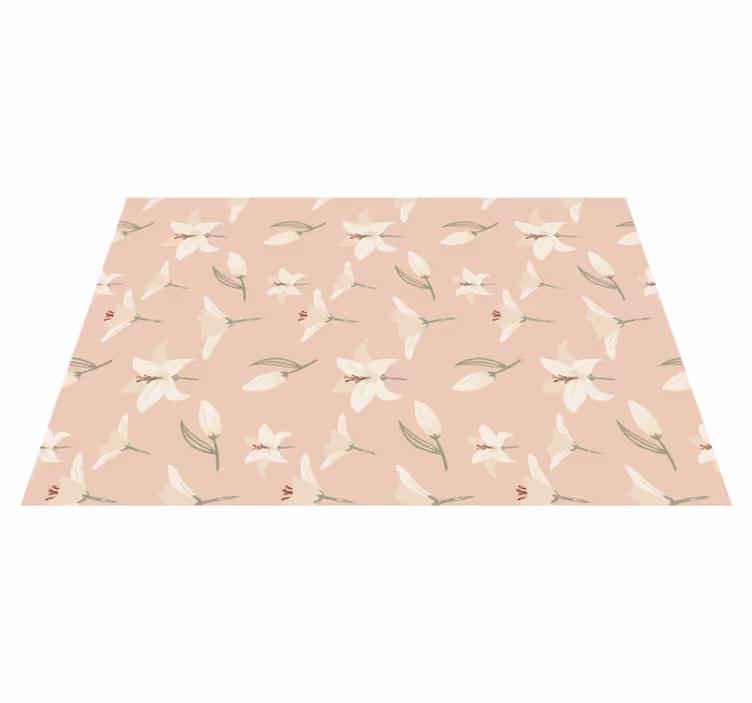 Spisebrikke jul med blomsterdesign - Tenstickers