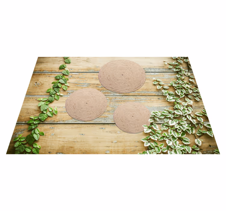 Spisebrikke moderne naturlig underlagsett - Tenstickers