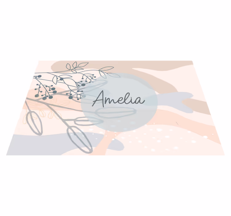 Spisebrikke med navn personlig elegant stil - Tenstickers