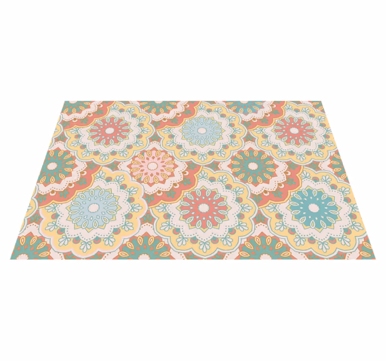 Fargerike blomsterdesign spisebrikke tekstur - Tenstickers