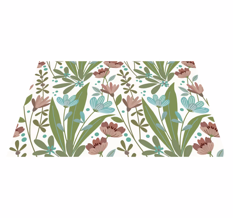 Spisebrikke original botanisk bladtrykk - Tenstickers