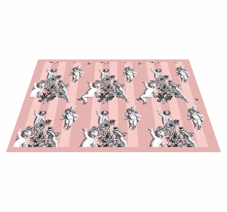 Spisebrikke original englecheruber blomster - Tenstickers