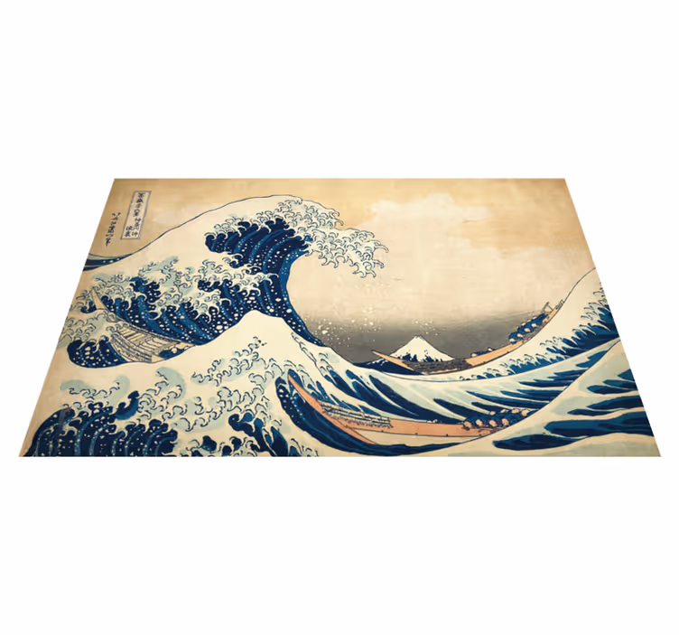 Hokusai kanagawa-bølge spisebrikke rektangulær - Tenstickers