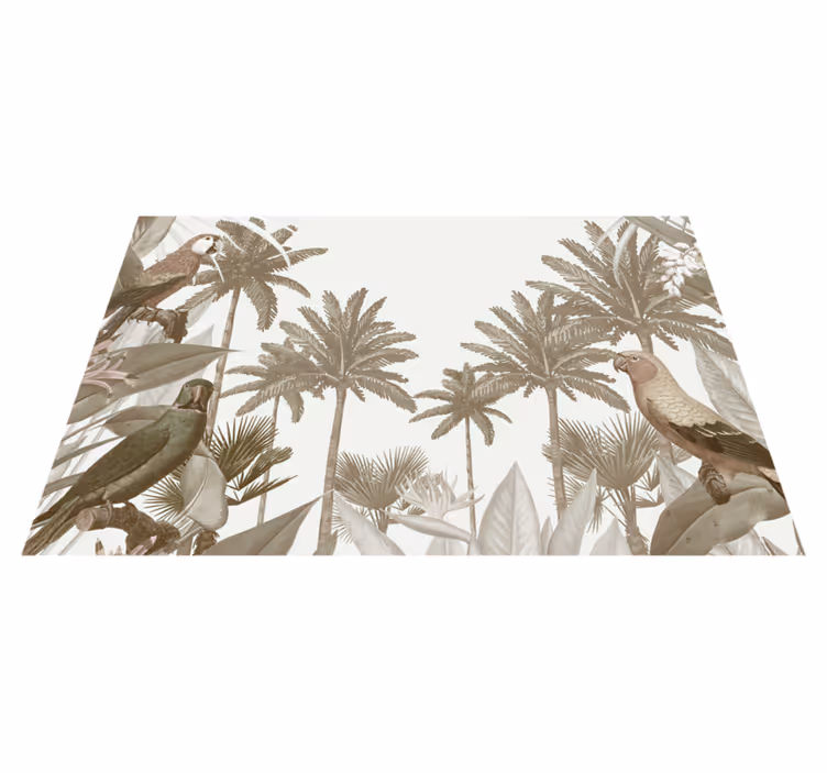 Vintage tropisk fauna spisebrikke moderne - Tenstickers