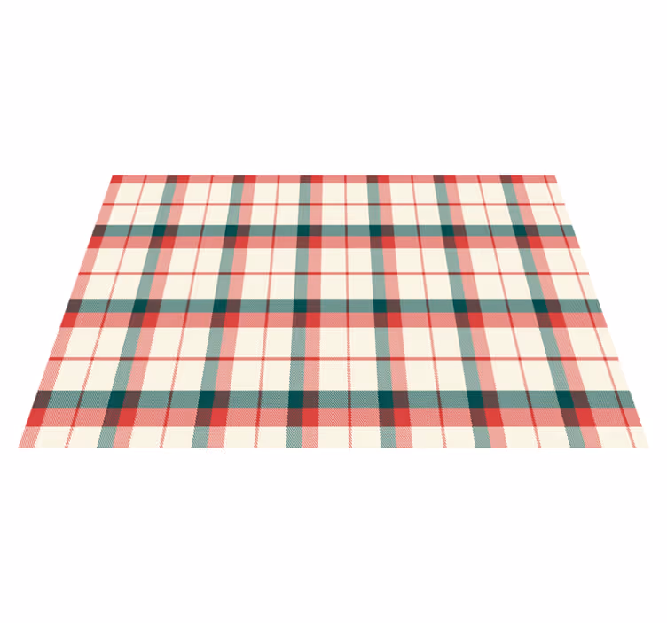 Jule tartan tekstur spisebrikke - Tenstickers