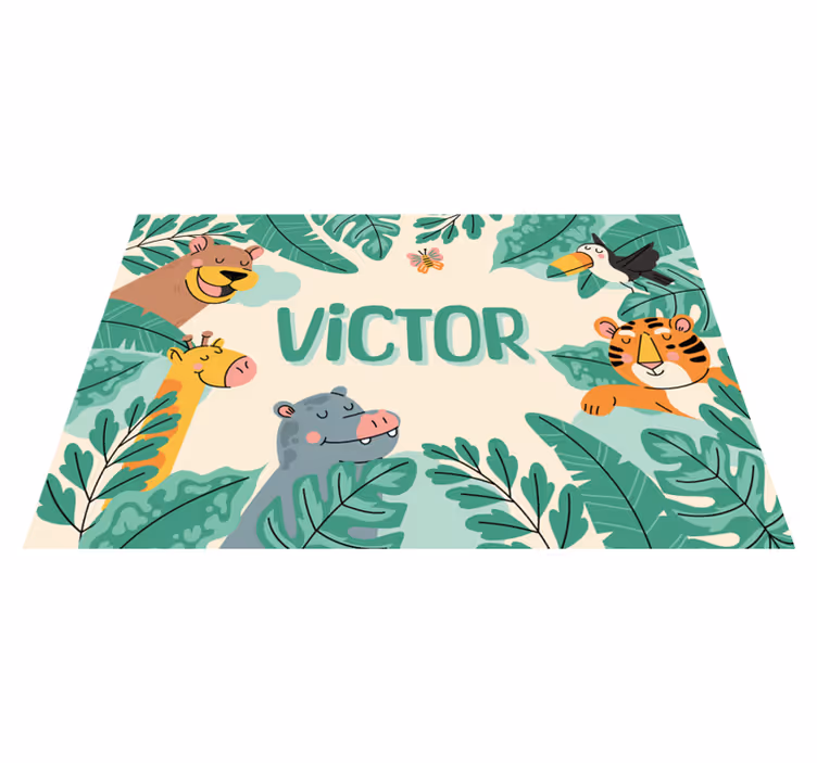 Jungle dyr egne navn spisebrikke - Tenstickers
