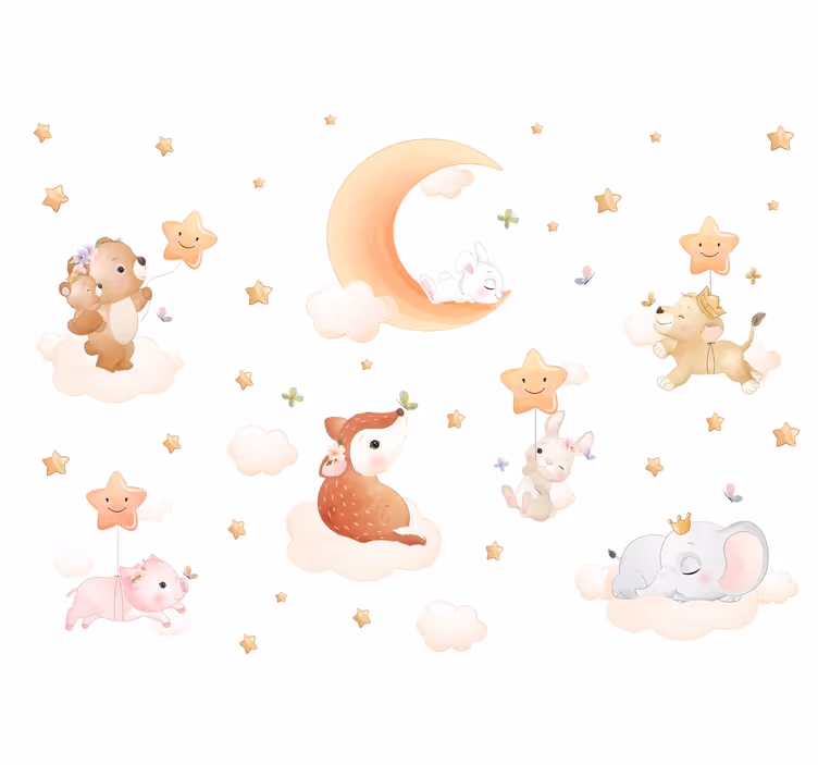 Søte drømmer Fototapet baby - Tenstickers