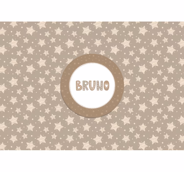 Stripete stjerner Fototapet baby - Tenstickers