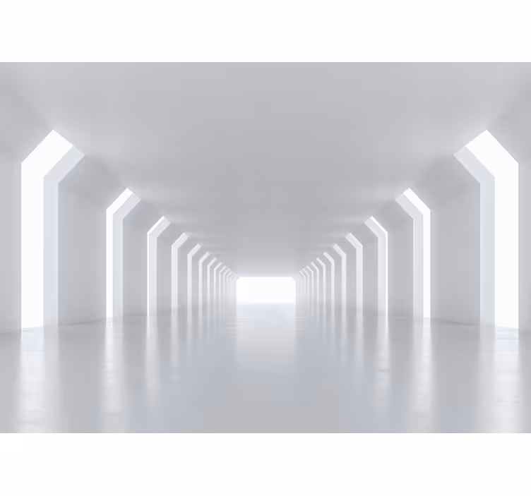 Futuristisk korridorperspektiv fototapet abstrakt - Tenstickers