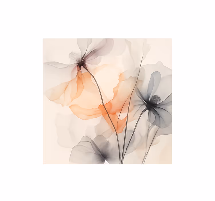 Akvarellvalper fototapet blomster - Tenstickers