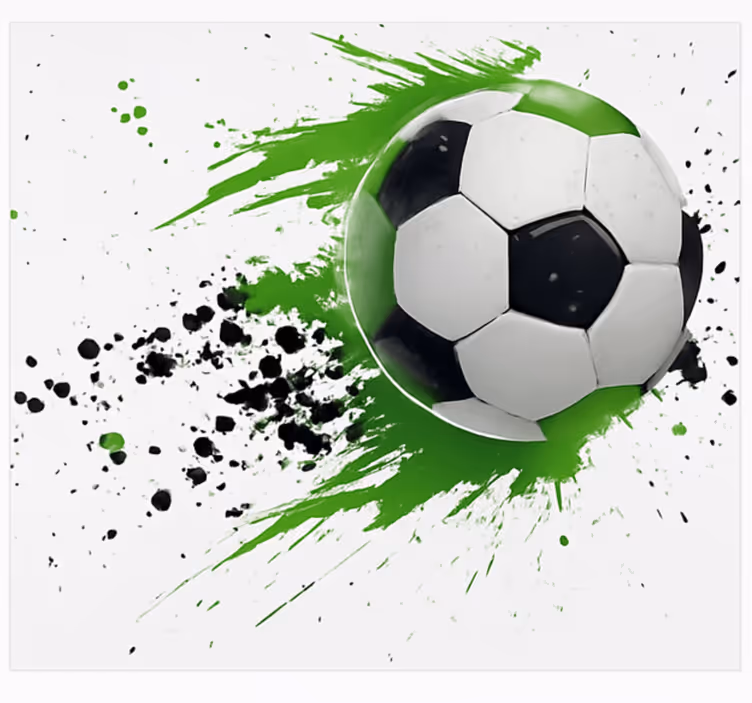 Grønn fotballball fototapet ungdom - Tenstickers