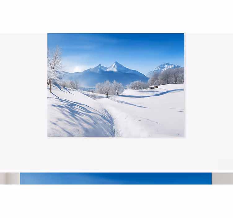 Vinteralpin sti fototapet fjell - Tenstickers