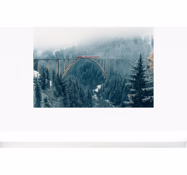 Togkryssing sveitsiske alper fototapet fjell - Tenstickers