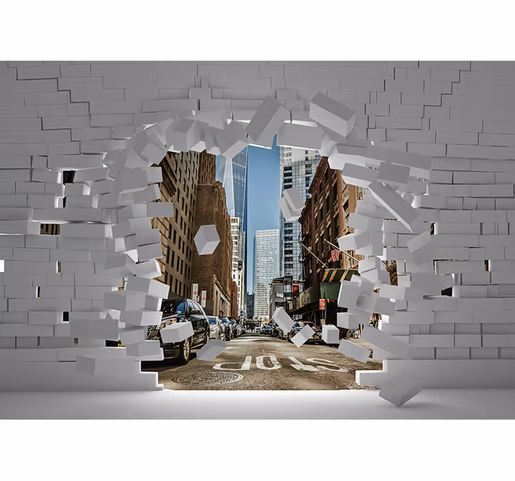 Bak veggen new york fototapet - Tenstickers