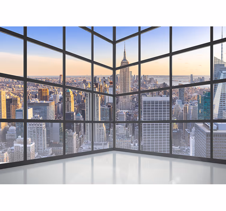 3d vindu new york byfototapet - Tenstickers