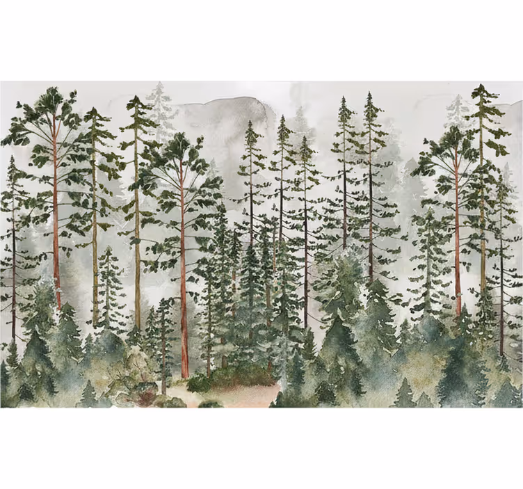 Fototapet skog til barnerom - Tenstickers