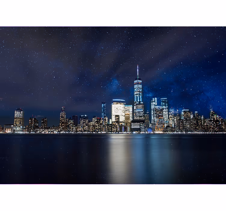Stjerneklar natt over fototapet i new york - Tenstickers