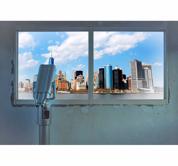 Utsiktspunkt new york byfototapet - Tenstickers
